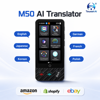 Traducteur intelligent M50 AI prenant en charge l'espagnol, l'arabe, le français, le chinois et 142 langues, 19 langues hors ligne, traduction vocale instantanée en temps réel, nouveau