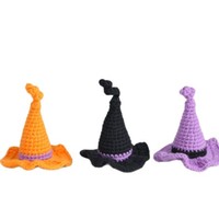 Boneka rajutan tangan DIY lintas batas berbentuk labu halloween, hantu, dan tengkorak untuk dekorasi pesta liburan, mainan rajutan benang jadi