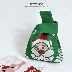 Custom 2024 Christmas Fashion Ladies Handmade Rose Crochet Tote Bag Floral Knot <b>Wristlet</b> Knitted Handbag - Product Image 4