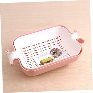 Colador de Plástico Grande para Frutas y Verduras de Cocina, Escurridor Giratorio de Doble Capa - Product Image 4