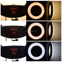Harga pabrik 96w cincin lampu led bertenaga baterai 3200k-5500k lampu video fotografi