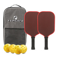 Raquette de pickleball USAPA approuvée, 16 mm, double diamant noir, thermoformée, Kev, noir rouge, personnalisée, 16,5 x 7,5 pouces, 230 g