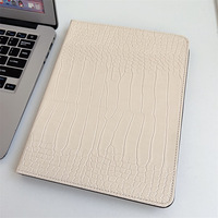 Étui à rabat en cuir d'alligator pour iPad Air 11 Pro 11, étui plat avec fente pour stylet, compatible iPad Mini 6/7 10.2
