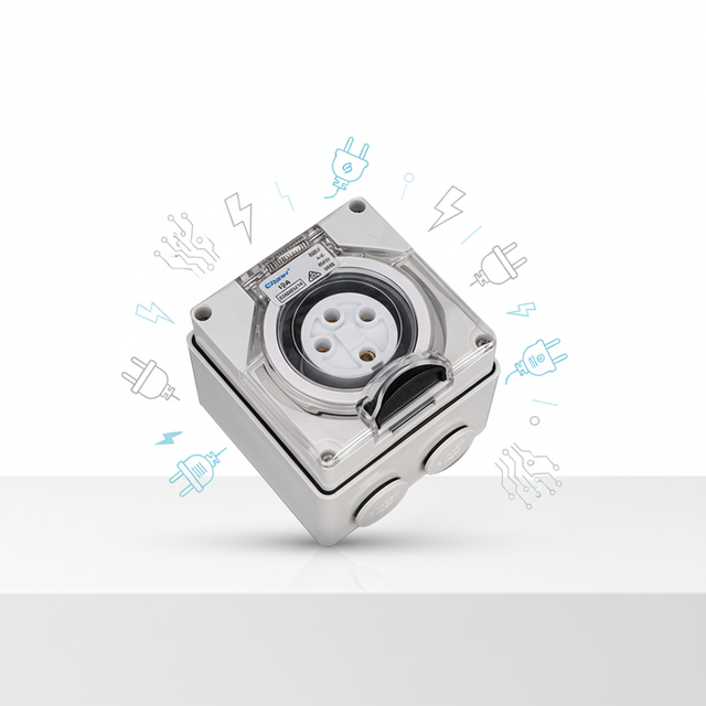Australia AS/NZS Standard IP66 Waterproof Copper 500V 10A 3 Phase 4Pin Extension Industrial Power Socket Outlet