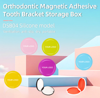 Étui de protection pour prothèses dentaires avec miroir, support de retenue de fermeture magnétique pour orthodontie, conteneur d'alignement