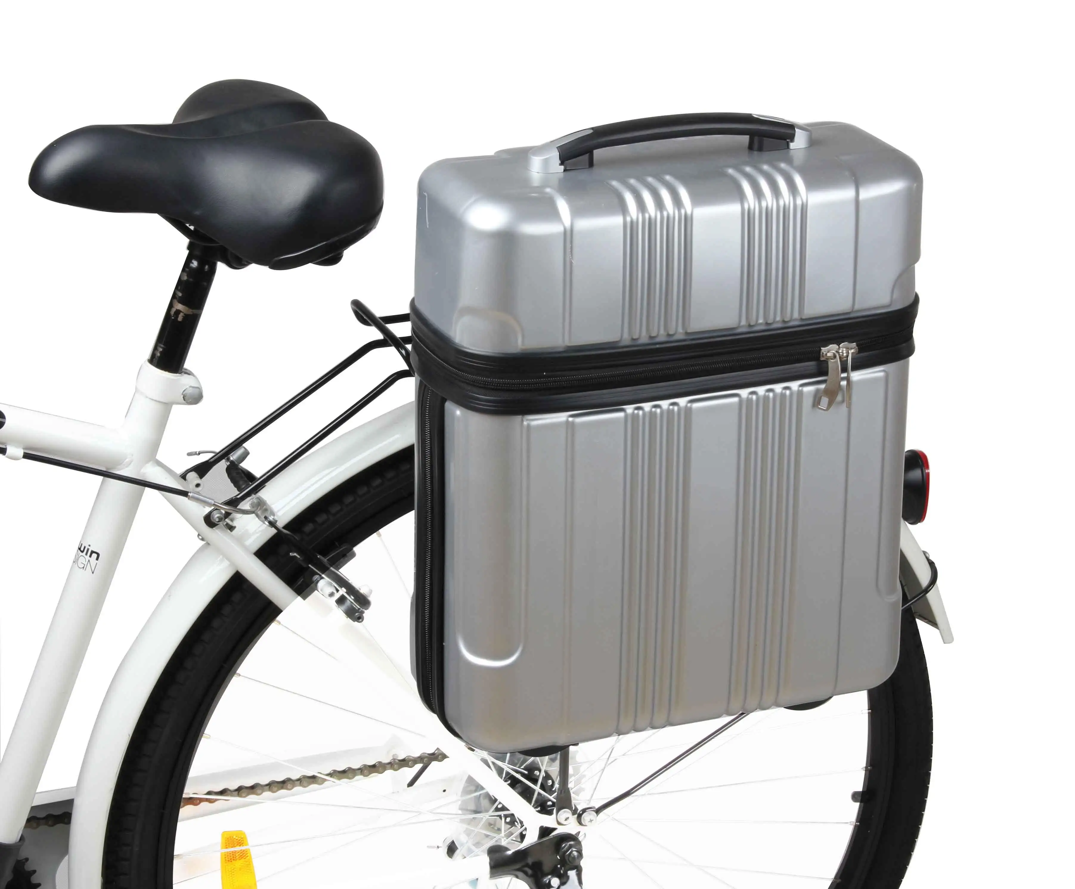 ABS PC กล่องแข็งแข็งแรงแข็งแรงสำหรับจักรยานแร็คหลังจักรยานกระเป๋าและกล่อง