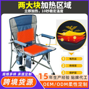 เก้าอี้ผู้กำกับแบบพับได้สำหรับใช้งานกลางแจ้ง พร้อมแผ่นรองสองชั้น สำหรับตั้งแคมป์ ตกปลา และใช้ในสวน - Product Image 5