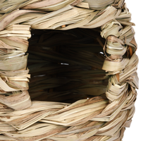 Nid d'oiseau rond tissé à la main en herbe, cage de reproduction pour oiseaux, nid en paille pour perroquet