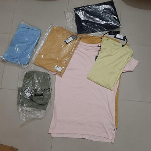 Etiquetas originales de marca para hombre, camisetas de manga corta de algodón, informales, con cuello redondo, teñidas, transpirables, ecológicas, para deportes al aire libre - Product Image 1