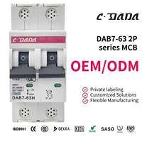 Disjoncteur miniature CDADA DAB7-63 2P à prix avantageux pour 250V, capacité de coupure de 4,5KA