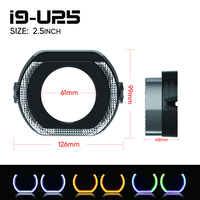 5D LED Angel Eyes pour voiture WRGB App Control décoratif acrylique Auto accessoire Angel Eye feux de jour 1.5/2.5/3.0 pouces