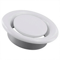 Hotte de ventilation ronde réglable de 6 pouces à surface métallique épaissie et peinture cuite, à prix abordable