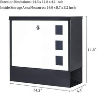 Nouveauté Boîte aux lettres en métal Boîtes aux lettres murales sur mesure Boîte aux lettres extérieure moderne