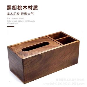 Boîte à mouchoirs en bois de noyer, idéale pour la maison (salon, table à manger, table basse, chambre) et comme support de téléphone de luxe léger - Product Image 4