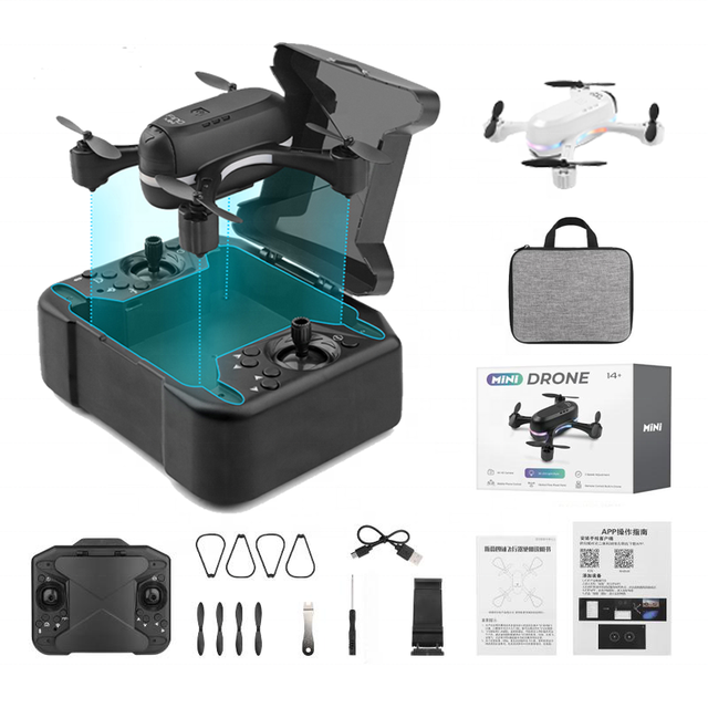 New Design H28 Mini RC Drone 480P Camera 38 Dynamic LED Lights Gravity Sensing Quadcopter Low Electric Alarm Remote Beginners