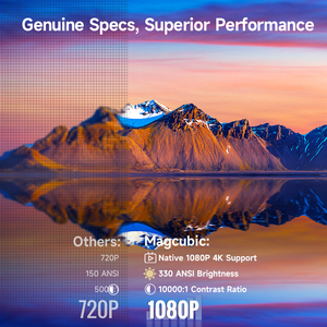 Projecteur de films LED portable d'extérieur HY310 Android 14 330 ANSI compatible 8K avec objectif automatique, Wi-Fi, haut-parleur Bluetooth, pour camping, format de poche - Product Image 2