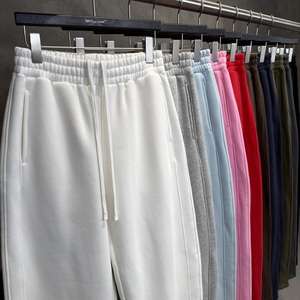 Pantalones Deportivos de Hombre Estilo Vintage, Color Sólido, Forro Polar Grueso, Corte Holgado, Casuales, para Calle - Product Image 4
