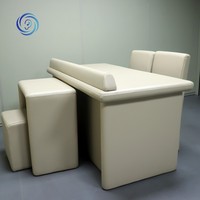 Ensemble complet anti-choc en mousse nano de couleur unie résistant aux rayures pour table, chaise, lit et toilettes, idéal pour les salles de soins psychiatriques