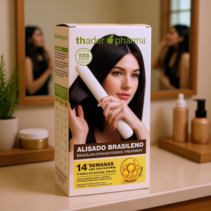 ทรีทเม้นท์ยืดผมสเปน Thader Pharma 14 สัปดาห์ ผลลัพธ์ระดับมืออาชีพ สำหรับผู้หญิง วีแกน ด้วยน้ำมันอาร์แกนและน้ำมันซูบาคิ - Product Image 3