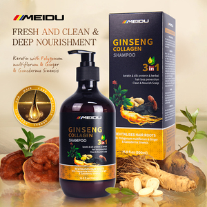 Shampooing 3-en-1 au Ginseng et Collagène, Formule Végétale à la Kératine et Protéines de Soie, 500ml - Prix de Gros - Product Image 2