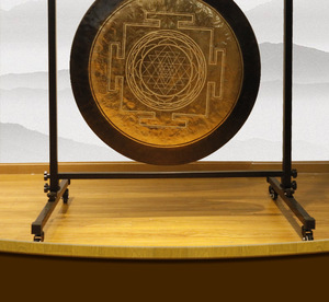<span class=keywords><strong>Gong</strong></span> sculpté Mandala, Instrument de percussion, <span class=keywords><strong>Gong</strong></span> de méditation, Cloche de thérapie sonore pour le <span class=keywords><strong>yoga</strong></span> - Product Image 3