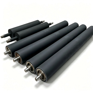 <span class=keywords><strong>Rouleau</strong></span> recouvert de caoutchouc noir, tube recouvert de PU <span class=keywords><strong>haute</strong></span> résistance à l'usure, <span class=keywords><strong>rouleau</strong></span> de convoyeur personnalisable pour l'automatisation industrielle - Product Image 1