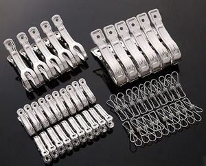 Thép không gỉ kẹp quần áo clip, mùa xuân Windproof kim loại Clip quần áo móc áo - Product Image 6