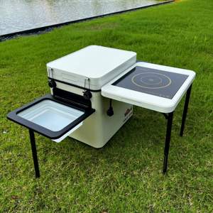 Boîte de <span class=keywords><strong>cuisine</strong></span> portable en acier inoxydable pour voiture, <span class=keywords><strong>camping</strong></span>, utilisable en toutes saisons - Product Image 4