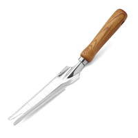 Paletta da Giardino Multiuso in Acciaio Inox con Manico in Legno, Strumento per Diserbo e Scavo con Bordo Seghettato e Scala Graduata