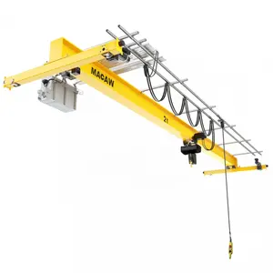 Low Noise Maintenance Cost Electric Travelling Overhead Bridge Crane With Chain Hoist Rope Hoist 1.5 Ton 2 Ton 3 Ton