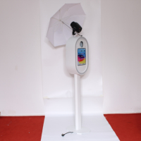 Photomaton professionnel ovale DSLR caméra Photobooth coque en métal avec iPad Surface Pro adapté fête équipement de location Photobooth