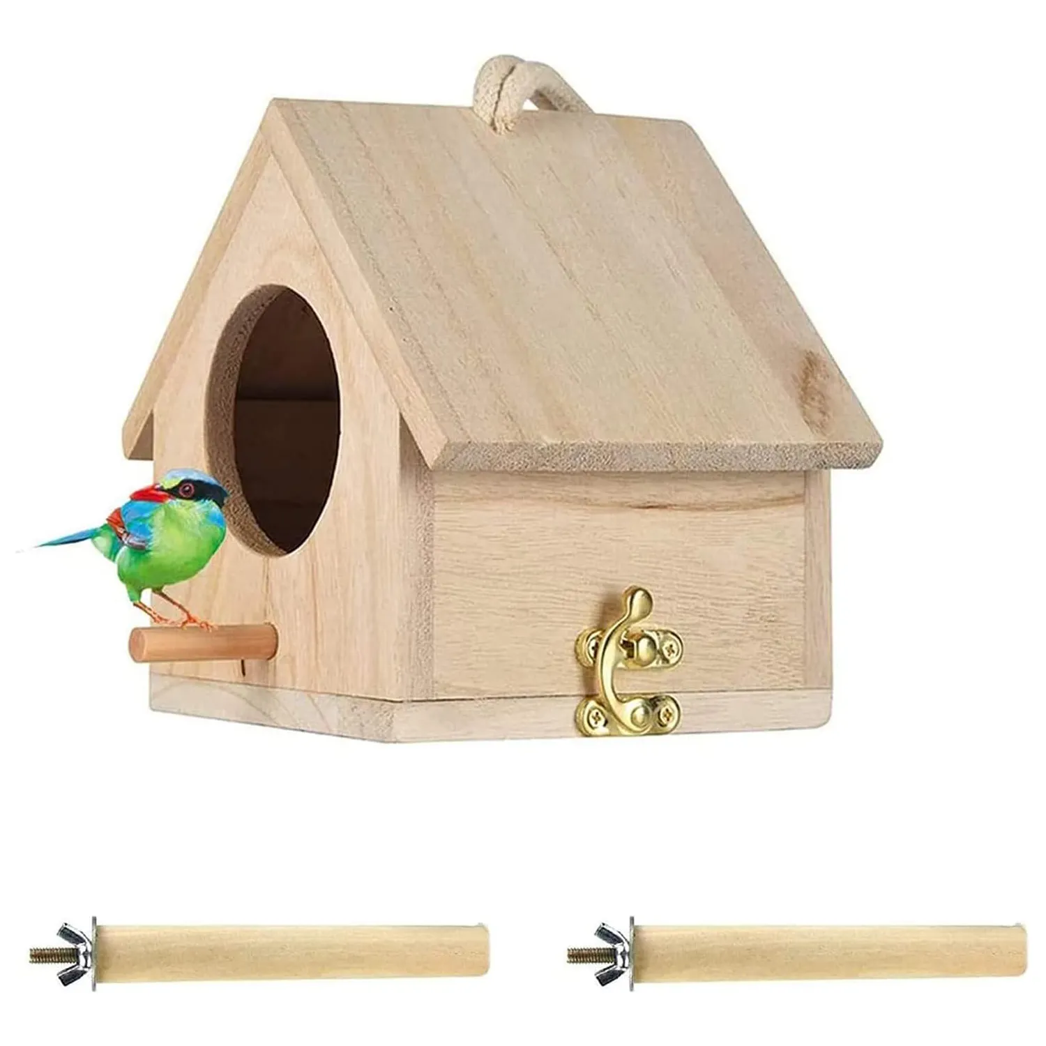 Wood Breeding Bird Stand Perch Aviary Cage Box bird cages made of wood