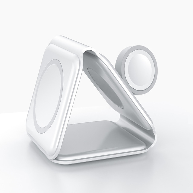 3 in 1 Universal Magnetic Folding Wireless Fast Charger Mobile Phone Stand Portable Mini Desk Charging Holder