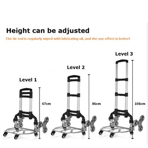 यात्रा 6 पहिया शॉपिंग के लिए ट्रॉली कार्ट सीढ़ी चढ़ने और परिवहन के लिए सामान कार्ट का उपयोग करें - Product Image 4