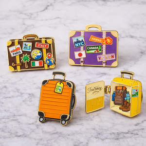 Üreticiye Özel Vintage Yumuşak Sert Mineli Logo Boyutlu Yaka İğnesi ABD Eyaleti Turist Seyahat Hatıra Hediye Seti - Product Image 6