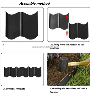 S-Shaped Eco-Friendly Bendable Garden <b>Fence</b> DIY Interlocking <b>Plastic</b> Landscape Border for Flower Beds Grass Paths Nature - Product Image 4