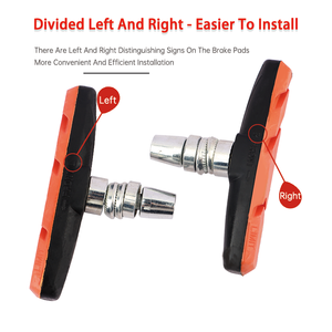 Pastilhas de freio adequadas para bicicletas de montanha e de estrada, de alta qualidade e duráveis, freios em forma de V, pastilhas de freio silenciosas para bicicletas. - Product Image 3