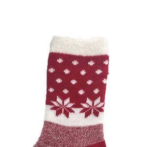 Aloe Christmas Crew <strong>Socks</strong>-Eco-Friendly Thick Fluffy Knit <strong>Socks</strong> with Snowflake Design for Winter Daily Use - Product Image 4