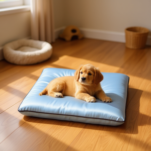 Tappetino per Cani di Alta Qualità in Seta Blu Chiaro, Spessore 10CM, 90*60CM, Materassini e Tappetini per Animali Domestici - Product Image 3