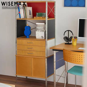 WISEMAX FURNITURE Mobile Multifunzionale in Stile Industriale <span class=keywords><strong>per</strong></span> Soggiorno, Armadio con Ripiani in Metallo Resistente <span class=keywords><strong>per</strong></span> <span class=keywords><strong>Casa</strong></span> - Product Image 2