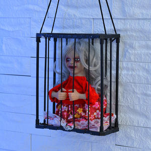Halloween électrique lueur Cage fantôme citrouille sorcière suspendu fantôme prisonnier <span class=keywords><strong>chambre</strong></span> prison mort suspendu fantôme décor - Product Image 6