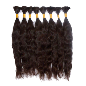 Extensions de cheveux brésiliens non-Remy, vierges, en vrac, à double trame, pré-collées, pointes pleines, ondulations profondes, noir naturel, non traitées chimiquement - Product Image 5