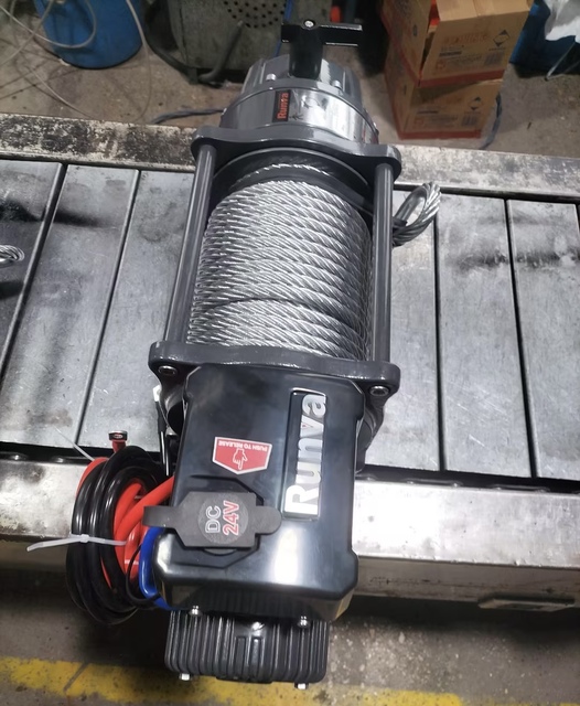 GS Optimus EWB20000U 20000LBS Electric Winch, 12V/24V DC Heavy Duty Winch for Truck & Off-Road Recovery
