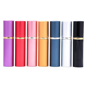 Aluminum Glass Liner <b>Perfume</b> Spray Bottle 5ml Flat Head Design <b>Mini</b> Cosmetic Refill Container Wholesale - Product Image 2