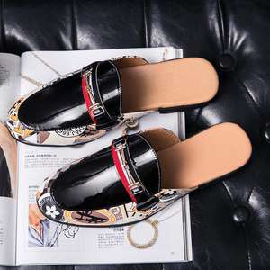 Chaussures en cuir mi-ouvertes pour hommes 2026, antidérapantes, imperméables, légères, hiver-été, à bout fermé, tendance et jeunesse - Product Image 5