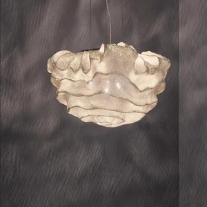Modern Cloud Pendant Light Led White Round Single Head Chandelier For Living Room Bedroom Restaurant Bar - Product Image 1