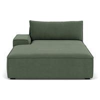 Canapé modulaire Daphne Style 1 place gauche/droite avec chaise longue, structure en bois, revêtement en tissu, sectionnel, pour salon moderne