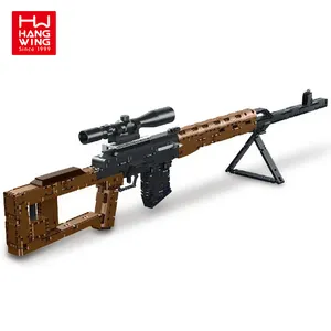 Hw SVD sniper rifle 1655pcs xây dựng khối Súng đồ chơi trẻ em giáo dục Bộ quà tặng