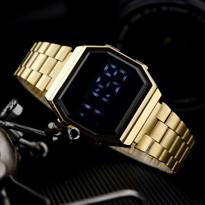 SWS Dazzle Colorful Vintage Orologi sportivi digitali a LED con touchscreen da donna Orologi da polso quadrati impermeabili in acciaio inossidabile da <span class=keywords><strong>uomo</strong></span> - Product Image 5