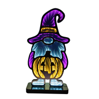 Miroirs LED en acrylique Infinity Lights, décoration d'Halloween en forme de citrouille avec boîte à piles DC et alimentation USB, accessoire pour maison hantée